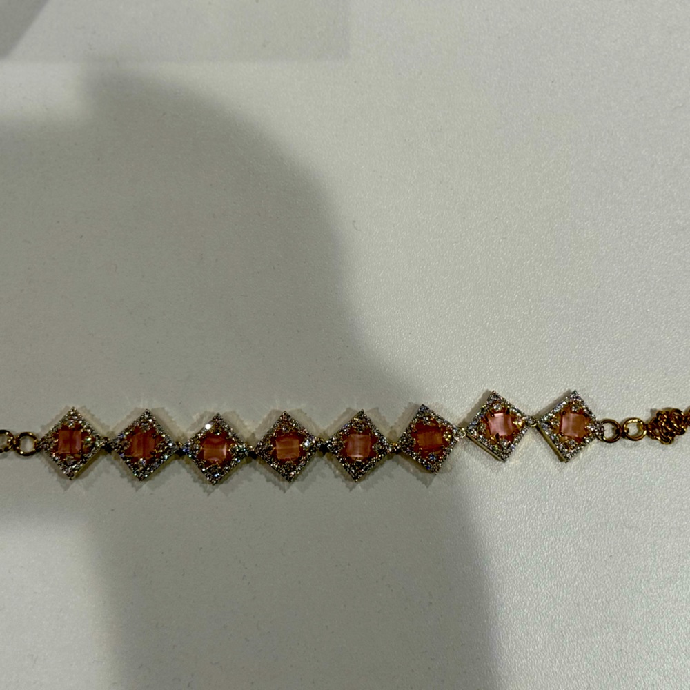American diamond pink bracelet